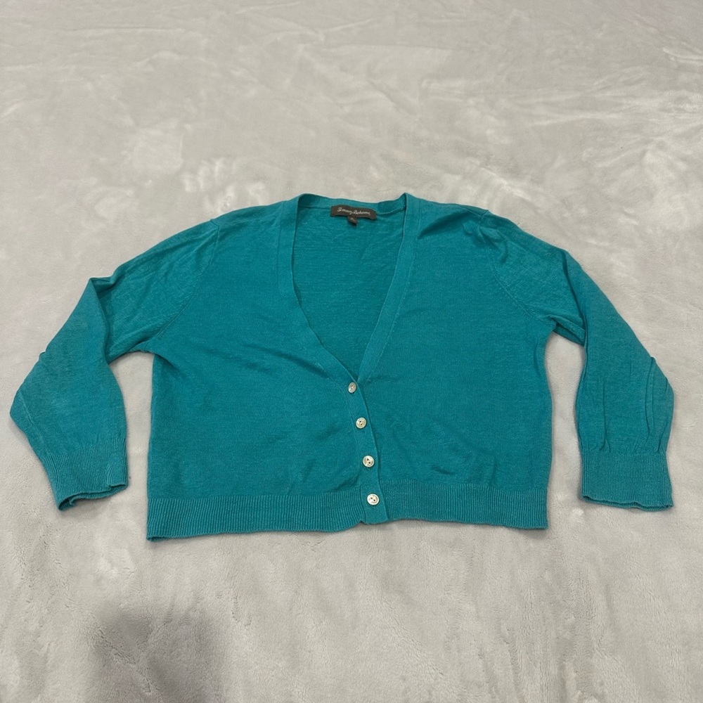 Tommy Bahama Teal Cardigan Sweater
